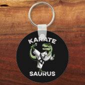 Karatesaurus T-rex Karate Dino Grappige Dinosaur M Sleutelhanger (Voorkant)