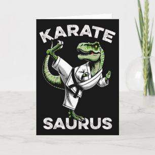 Karatesaurus T-rex Karate Dino Grappige Dinosaurus Kaart