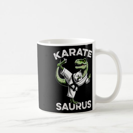 Karatesaurus T-rex Karate Dino Grappige Dinosaurus Koffiemok (Rechts)