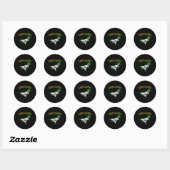 Karatesaurus Trex Karate Funny Dinosaur Martial Ar Ronde Sticker (Vel)