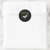 Karatesaurus Trex Karate Funny Dinosaur Martial Ar Ronde Sticker (Tas)