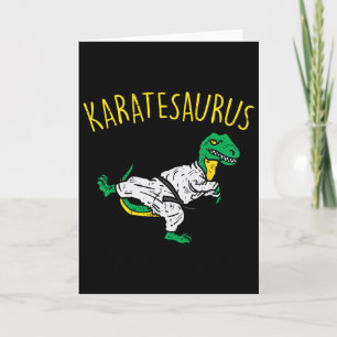 Karatesaurus Trex Karate Grappige Dinosaur Martial Kaart
