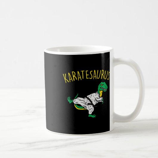 Karatesaurus Trex Karate Grappige Dinosaur Martial Koffiemok (Rechts)