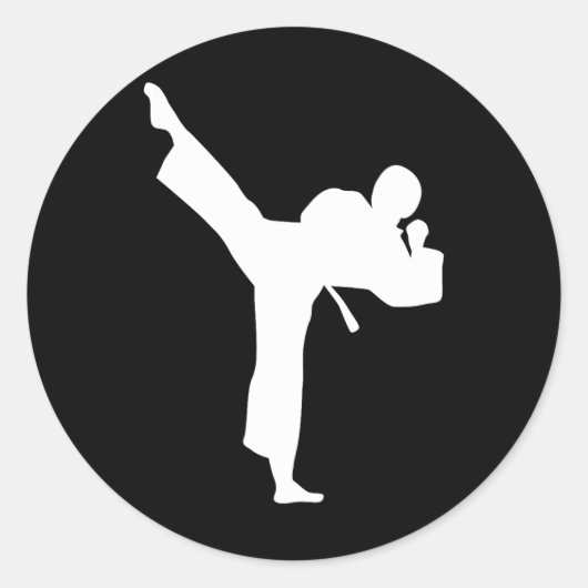 Karatevechter ronde sticker (Voorkant)