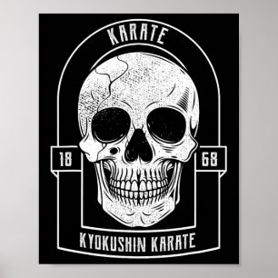 Karatevechter Skelet Japan Vechtkunst Poster