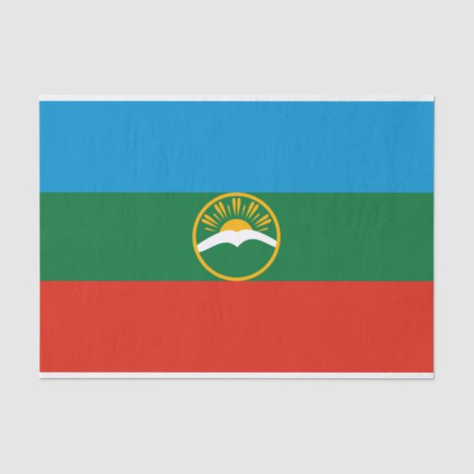 Karatsjaj-Tsjerkessische vlag Tissuepapier (Voorkant)