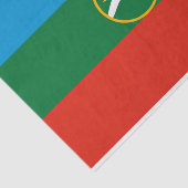 Karatsjaj-Tsjerkessische vlag Tissuepapier (Detail)