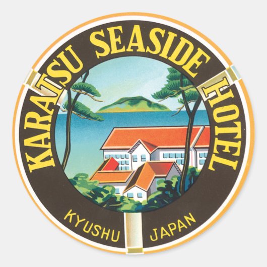 Karatsu Seaside Hotel Ad Ronde Sticker (Voorkant)