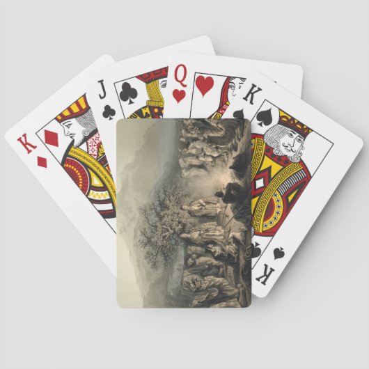 Karavaan van Armeense handelaren, Transkaukasië, p Pokerkaarten (Achterkant)