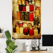 Karbonadebroodjes voor thuisconserven poster (Thuiskantoor)