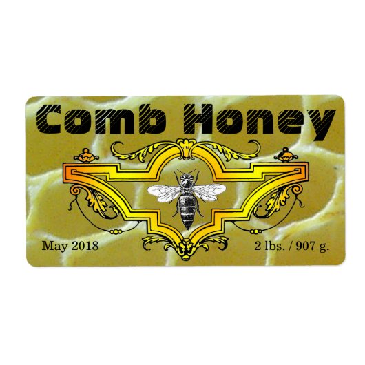 Karbonnen voor "Comb Honey"-producten Etiket (Voorkant)