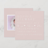 Kardashian Geïnspireerd Roos geboorteaankondiging Aankondiging (Voorkant / Achterkant)