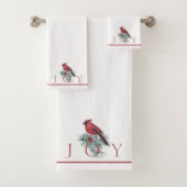 Kardinaal aangepast kerstfeest bad handdoek (Insitu)