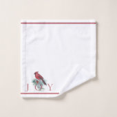 Kardinaal aangepast kerstfeest bad handdoek (Wasdoekje)