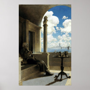 Kardinaal aartsbisschop Zat op zijn helling Poster