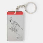 Kardinaal acryl Sleutelhanger (achterkant)