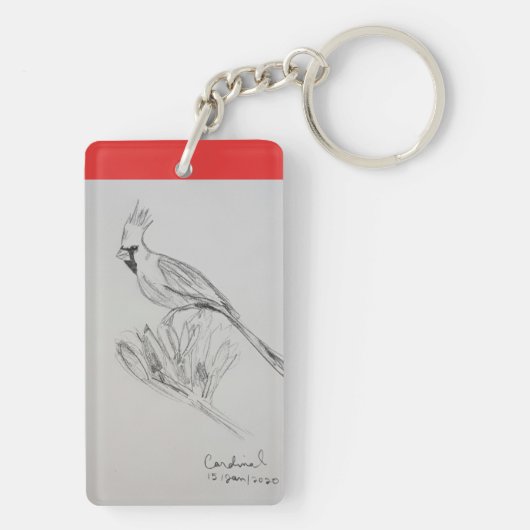 Kardinaal acryl Sleutelhanger (achterkant)