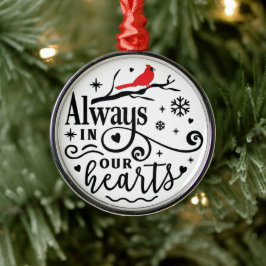 Kardinaal/Altijd in ons hart Metalen Ornament