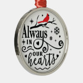 Kardinaal/Altijd in ons hart Metalen Ornament (Rechts)