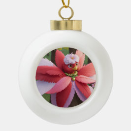 Kardinaal Bee Kerstmis Keramische Bal Ornament
