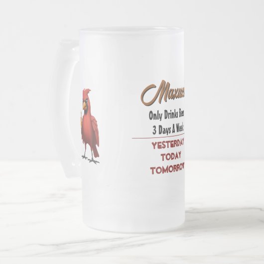 Kardinaal Beer Frosted Mok (Voorkant links)