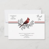 Kardinaal begrafenis viering van het leven bedankkaart (Voorkant)