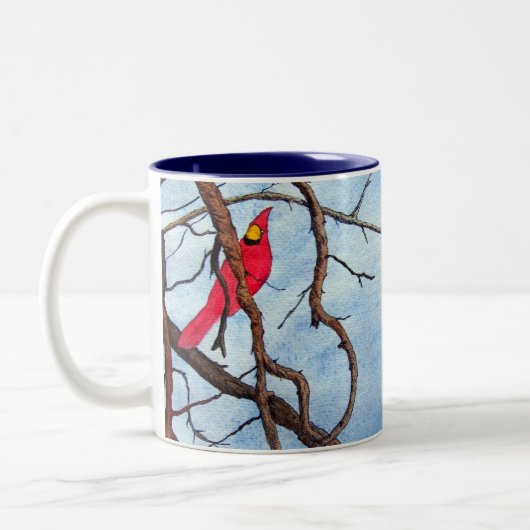 Kardinaal bekertje tweekleurige koffiemok (Links)