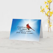 Kardinaal, bezoeker uit de hemel kaart (Gele Bloem)