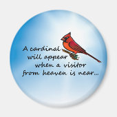 Kardinaal, bezoeker uit de hemel magneet (Voorkant)