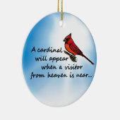 Kardinaal, Bezoeker van Hemel Keramisch Ornament (Rechts)