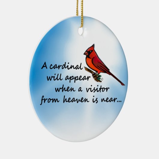 Kardinaal, Bezoeker van Hemel Keramisch Ornament (Rechts)