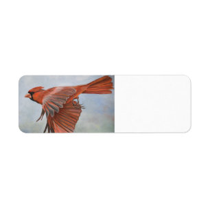 Kardinaal Bird Art Return Address Labels