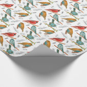 Kardinaal Bird Bluebirds Chickadee Gnatcatcher Cadeaupapier (Hoek)