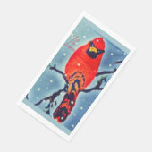Kardinaal Bird in de sneeuw Servet (Hoek)