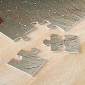 Kardinaal Bird Winter Berry Tree Legpuzzel (Zijkant)