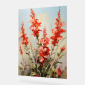 Kardinaal Bloem - Impasto Bloemen Acryl Bord (Hoek)