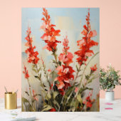 Kardinaal Bloem - Impasto Bloemen Acryl Bord (Huwelijk)