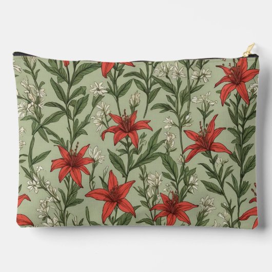 Kardinaal bloemen en bladeren patroon etui (Achterkant)