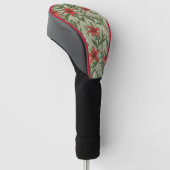 Kardinaal bloemen en bladeren patroon golfheadcover (Schuin)