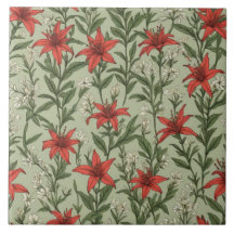 Kardinaal bloemen en bladeren patroon