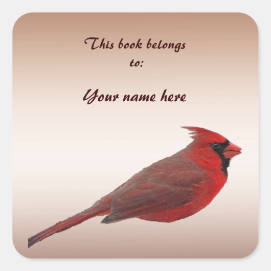 Kardinaal Boekplaat Sticker (Voorkant)