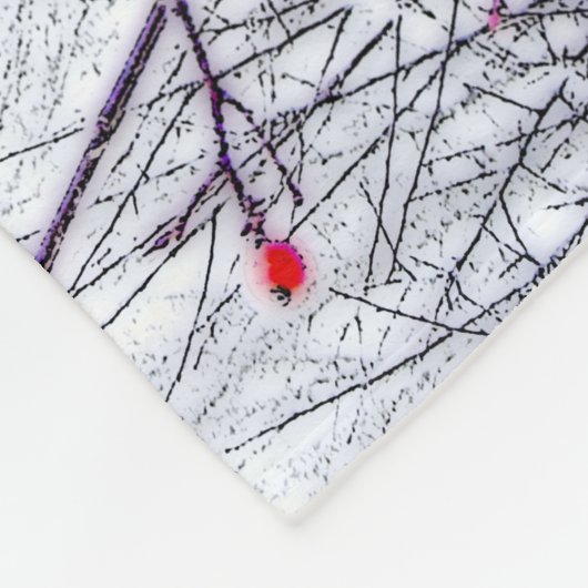 Kardinaal bosgebied fleece deken (Hoek)