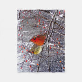 Kardinaal bosgebied fleece deken (Voorkant)
