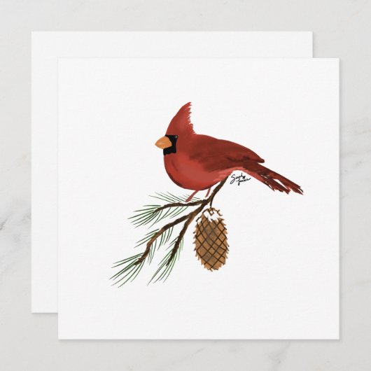 Kardinaal Briefpapier Kaart (Voorkant / Achterkant)