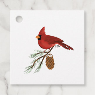 Kardinaal Cadeautags - Vierkant Bedankjes Labels