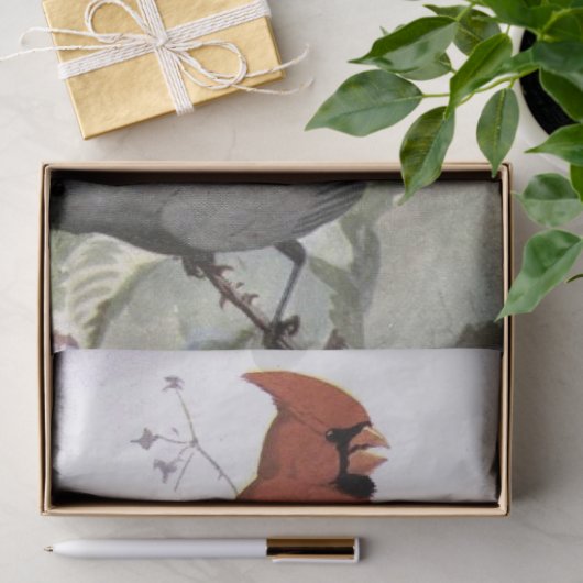 Kardinaal Catbird  Bird Decoupage Natuur Tissuepapier (Geschenk)