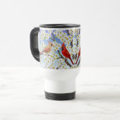 Kardinaal Coupe in Flowering Tree Travel Mug Reisbeker (Voorkant links)