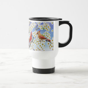 Kardinaal Coupe in Flowering Tree Travel Mug Reisbeker