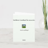 Kardinaal dank u bedankkaart (Achterkant)