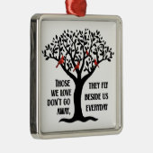 Kardinaal/Diegenen van wie we houden gaan niet weg Metalen Ornament (Rechts)